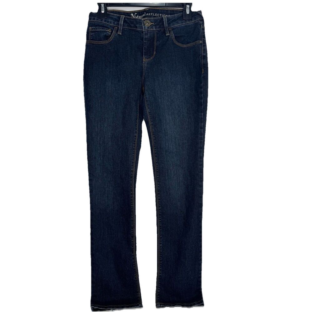 Natural Reflections Straight Leg Women's size 2 Dark Wash Blue Denim jeans